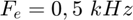 $F_e=0,5~kHz$