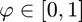 $\varphi\in[0,1]$