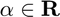$\alpha\in\bf{R}$