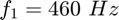 $f_1=460~Hz$
